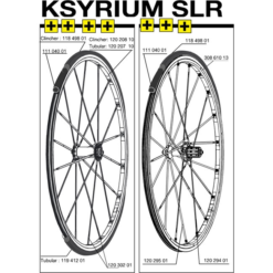 Mavic Ksyrium SLR Speiche Carbon Hinterrad Links 282,7 Mm Mod 2011