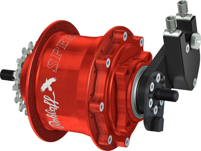 Rohloff Speedhub 500/14 TS DB EX OEM Rot 32 Loch 3 Rohloff Speedhub 500/14 TS DB EX OEM Rot 32 Loch