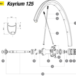 Mavic Ksyrium SLR 125 Ersatzfelge Hinterrad Clincher Exalith Modell 2015