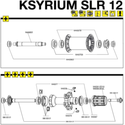 Mavic Ksyrium SLR Lagersatz Hinterrad 2 Stueck Typ 608-6901 Mod 2012
