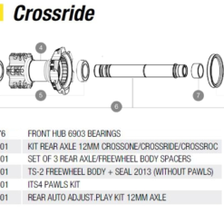 Mavic Crossride Verschraubungskit Links TS2 Hinterrad Nr 10