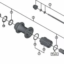 Shimano XTR FH-M9000 Hinterradnabe Ersatzteil | Schnellspanner 173 Mm Nr 1