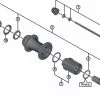 Shimano XTR FH-M9000 Disc Hinterradnabe Ersatzteil | Achs + Konusmutter Nr 6 -SCHALTWERKE 40474 0 shimano ersatzteile FHM9000