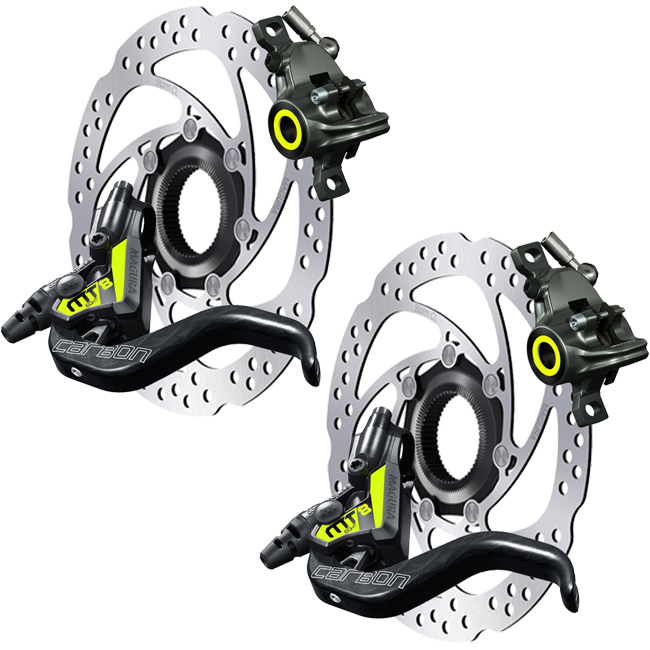 Disc Set Magura MT8 SL HC1 Bremsen Post Mount + MDR-C Centerlock Scheiben 3 Disc Set Magura MT8 SL HC1 Bremsen Post Mount + MDR-C Centerlock Scheiben