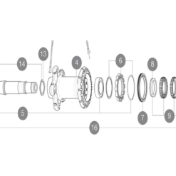 Mavic Ersatzteil Instant Drive 360 QRM+ Nabe UB - Hinterrad Lagerabdeckung