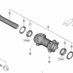 Shimano XTR HB-M9110-BS Disc Vorderradnabe Ersatzteil | Centerlock Verschlussring + Washer Nr 10