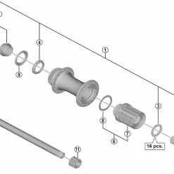 Shimano XTR FH-M9010 / FH-M9010-B Disc Hinterradnabe Ersatzteil | Stahlkugeln Nr 3