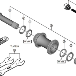 Shimano XTR HB-M9010-B Disc Vorderradnabe Ersatzteil | Hohlachse Boost Komplett Nr 2