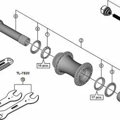 Shimano XTR HB-M9010-B Disc Vorderradnabe Ersatzteil | Hohlachse Boost Nr 9