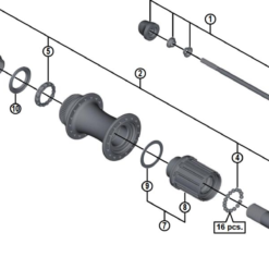 Shimano XTR FH-M9000 Disc Hinterradnabe Ersatzteil | Freilaufkoerper 8-11 Fach Nr 8 -SCHALTWERKE 54729 1