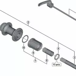 Shimano Deore XT FH-M8000 Disc Hinterradnabe Ersatzteil | Schnellspanner 168 Mm Nr 1 -SCHALTWERKE 54775 1