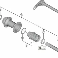 Shimano Deore XT FH-M8010-B Hinterradnabe Ersatzteil | Hohlachse Boost Komplett Nr 1