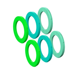 Magura MT Disc 2 Kolben Bremsssattel | Blenden-Kit Gruen - Cyan - Mintgruen