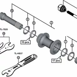 Shimano Deore XT HB-M8010 Disc Vorderradnabe Ersatzteil | Staubkappe Rechts Nr 1