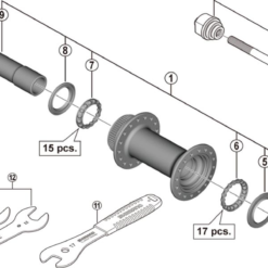 Shimano Deore XT HB-M8110 / HB-M8110-B Disc Vorderradnabe Ersatzteil | Hohlachse Nr 9