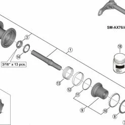 Shimano Deore XT FH-M8110 / FH-M8110-B / FH-M8110-BS Hinterradnabe Ersatzteil | Achsmutter Rechts Nr 2