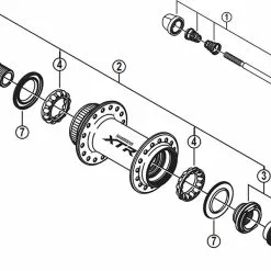 Shimano XTR HB-M985 Disc Vorderradnabe Ersatzteil | Kugellager Nr 4
