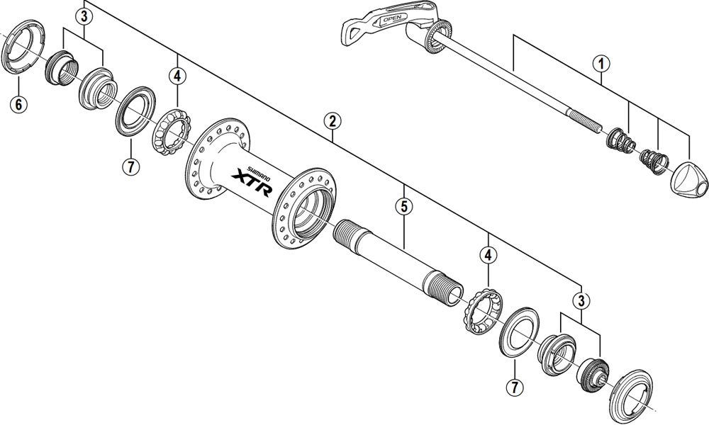 Shimano XTR HB-M970 Vorderradnabe Ersatzteil | Staubkappe Nr 6 3 Shimano XTR HB-M970 Vorderradnabe Ersatzteil | Staubkappe Nr 6