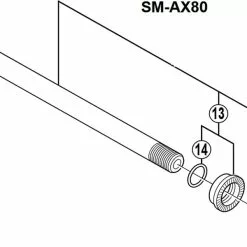 Shimano SM-AX80 Steckachse Ersatzteil | Achsmutter M10 Nr 12