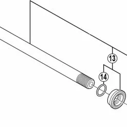 Shimano SM-AX80 Steckachse Ersatzteil | Distanzmutter + O-Ring Nr 13