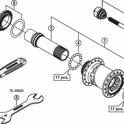 Shimano Zee HB-M640 Disc Vorderradnabe Ersatzteil | Verschlussring Nr 6 -SCHALTWERKE 55000 1