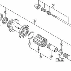 Shimano Deore XT FH-M775 Disc Hinterradnabe Ersatzteil | Staubkappe Links Nr 12
