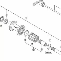 Shimano Deore XT FH-M770-S Hinterradnabe Ersatzteil | O-Ring Links Nr 7