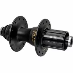 Chris King R45D Hinterradnabe 12x142 Disc Centerlock 24 Loch Rotor HG11 Two Tone | Schwarz-gold