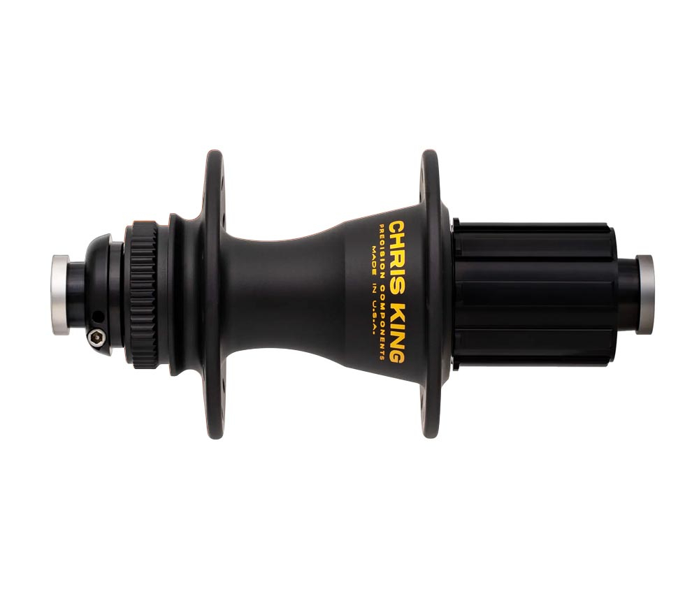 Chris King R45D Hinterradnabe 12x142 Disc Centerlock 24 Loch Rotor HG11 Two Tone | Schwarz-gold 4 Chris King R45D Hinterradnabe 12x142 Disc Centerlock 24 Loch Rotor HG11 Two Tone | Schwarz-gold – Bild 2
