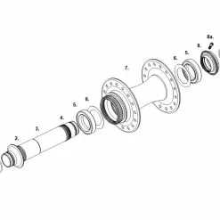 Chris King Boost Centerlock Vorderradnabe Ersatzteil | Achse Silber -SCHALTWERKE 57125 1