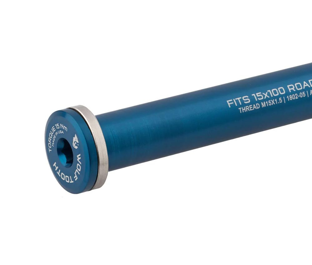 Wolf Tooth Steckachse Vorderrad - 15x100mm Laenge 125mm Gewinde M15x1,5mm Blau 4 Wolf Tooth Steckachse Vorderrad - 15x100mm Laenge 125mm Gewinde M15x1,5mm Blau – Bild 2