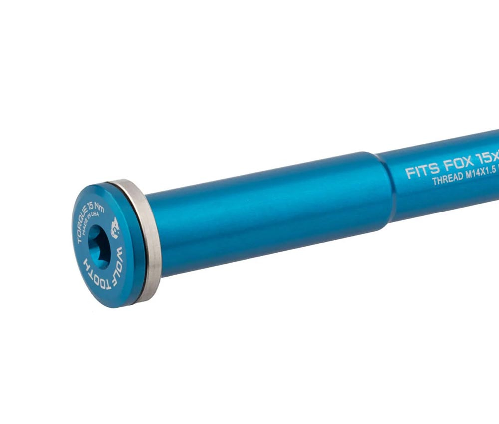 Wolf Tooth Fox Steckachse Vorderrad - 15x110mm Laenge 155mm Gewinde M14x1,5mm Blau 4 Wolf Tooth Fox Steckachse Vorderrad - 15x110mm Laenge 155mm Gewinde M14x1,5mm Blau – Bild 2