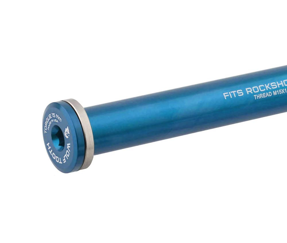 Wolf Tooth RockShox Steckachse Vorderrad - 15x110mm Laenge 158mm M15x1,5mm Blau 4 Wolf Tooth RockShox Steckachse Vorderrad - 15x110mm Laenge 158mm M15x1,5mm Blau – Bild 2