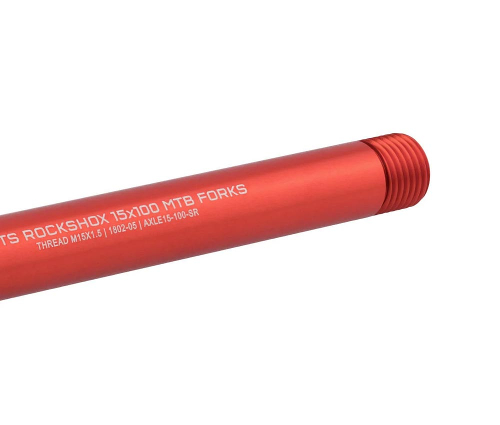 Wolf Tooth RockShox Steckachse Vorderrad - 15x100mm Laenge 148mm M15x1,5mm Rot 5 Wolf Tooth RockShox Steckachse Vorderrad - 15x100mm Laenge 148mm M15x1,5mm Rot – Bild 3