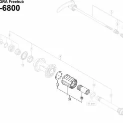 Shimano Ultegra FH-6800 Hinterradnabe Ersatzteil | Freilaufkoerper Komplett Nr 10 7 Shimano Ultegra FH-6800 Hinterradnabe Ersatzteil | Freilaufkoerper Komplett Nr 10 -SCHALTWERKE 58785 2